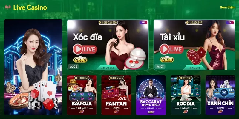 Kho game cá cược LULU88 đủ mọi thể loại